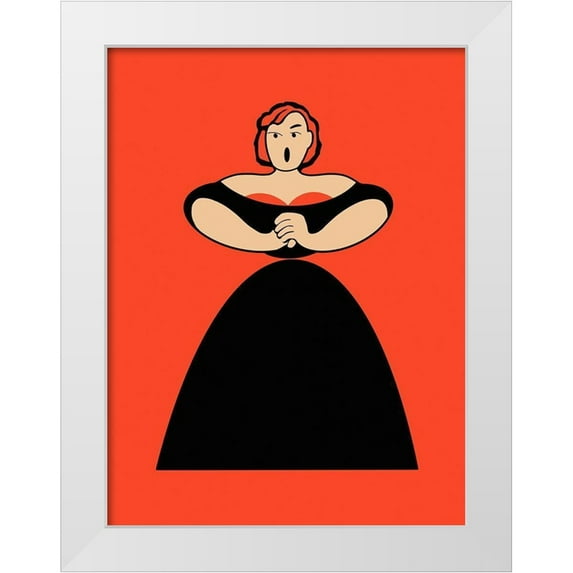 Rogan, Mark 19x24 White Modern Wood Framed Museum Art Print Titled - The Singer