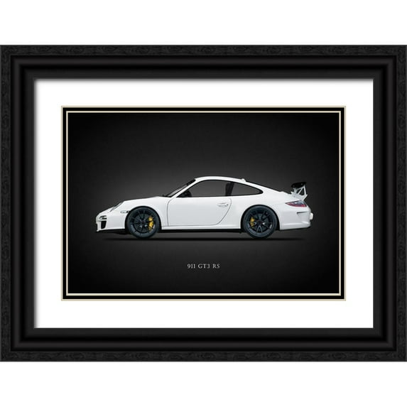 Rogan, Mark 24x17 Black Ornate Wood Framed with Double Matting Museum Art Print Titled - Porsche 911 GT3 RS 2011