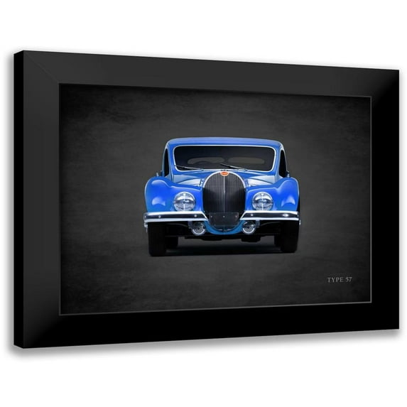 Rogan, Mark 24x19 Black Modern Framed Museum Art Print Titled - Bugatti Type-57 1936