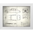 thumbnail image 1 of Rogan, Mark 24x19 White Modern Wood Framed Museum Art Print Titled - Jaguar Mk VII White, 1 of 4