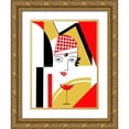 thumbnail image 1 of Rogan, Mark 25x32 Gold Ornate Wood Framed with Double Matting Museum Art Print Titled - Girl And Drink, 1 of 4