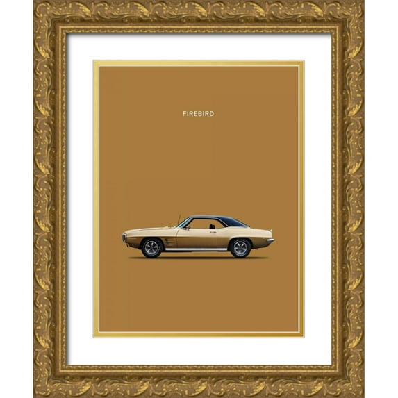 Rogan, Mark 25x32 Gold Ornate Wood Framed with Double Matting Museum Art Print Titled - Pontiac Firebird 1969