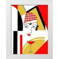 thumbnail image 1 of Rogan, Mark 25x32 White Modern Wood Framed Museum Art Print Titled - Girl And Drink, 1 of 4