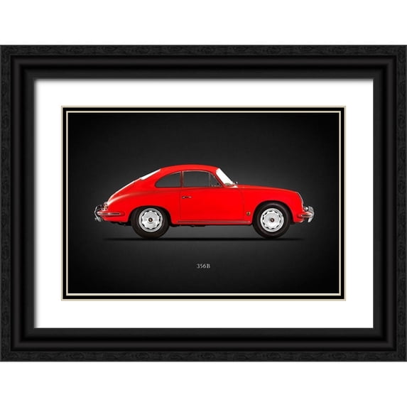 Rogan, Mark 32x23 Black Ornate Wood Framed with Double Matting Museum Art Print Titled - Porsche 356B 1961