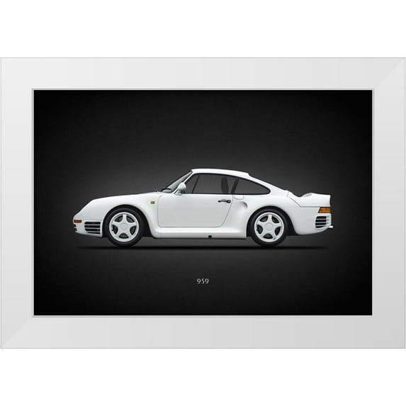 Rogan, Mark 32x23 White Modern Wood Framed Museum Art Print Titled - Porsche 959