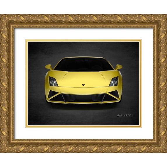 Rogan, Mark 32x25 Gold Ornate Wood Framed with Double Matting Museum Art Print Titled - Lamborghini Gallardo LP-560