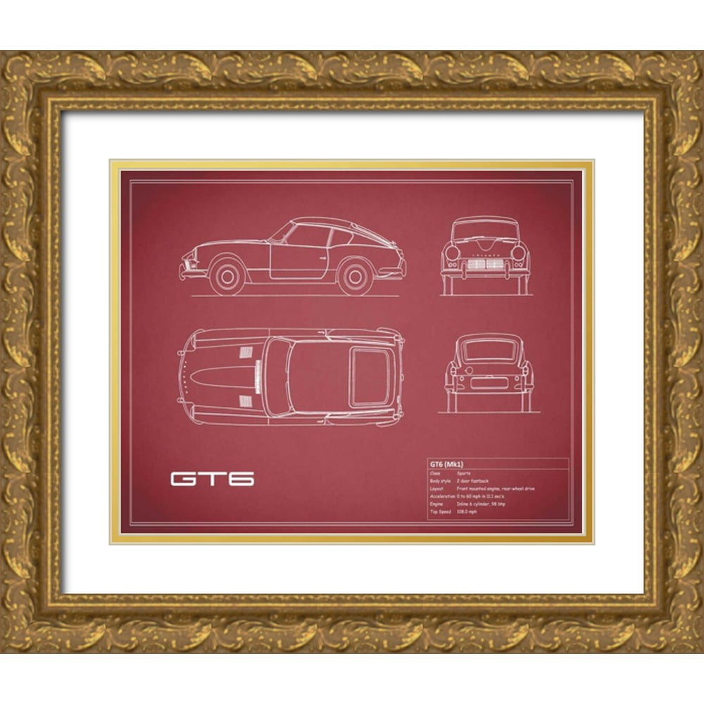 Rogan, Mark 32x26 Gold Ornate Wood Framed with Double Matting Museum ...
