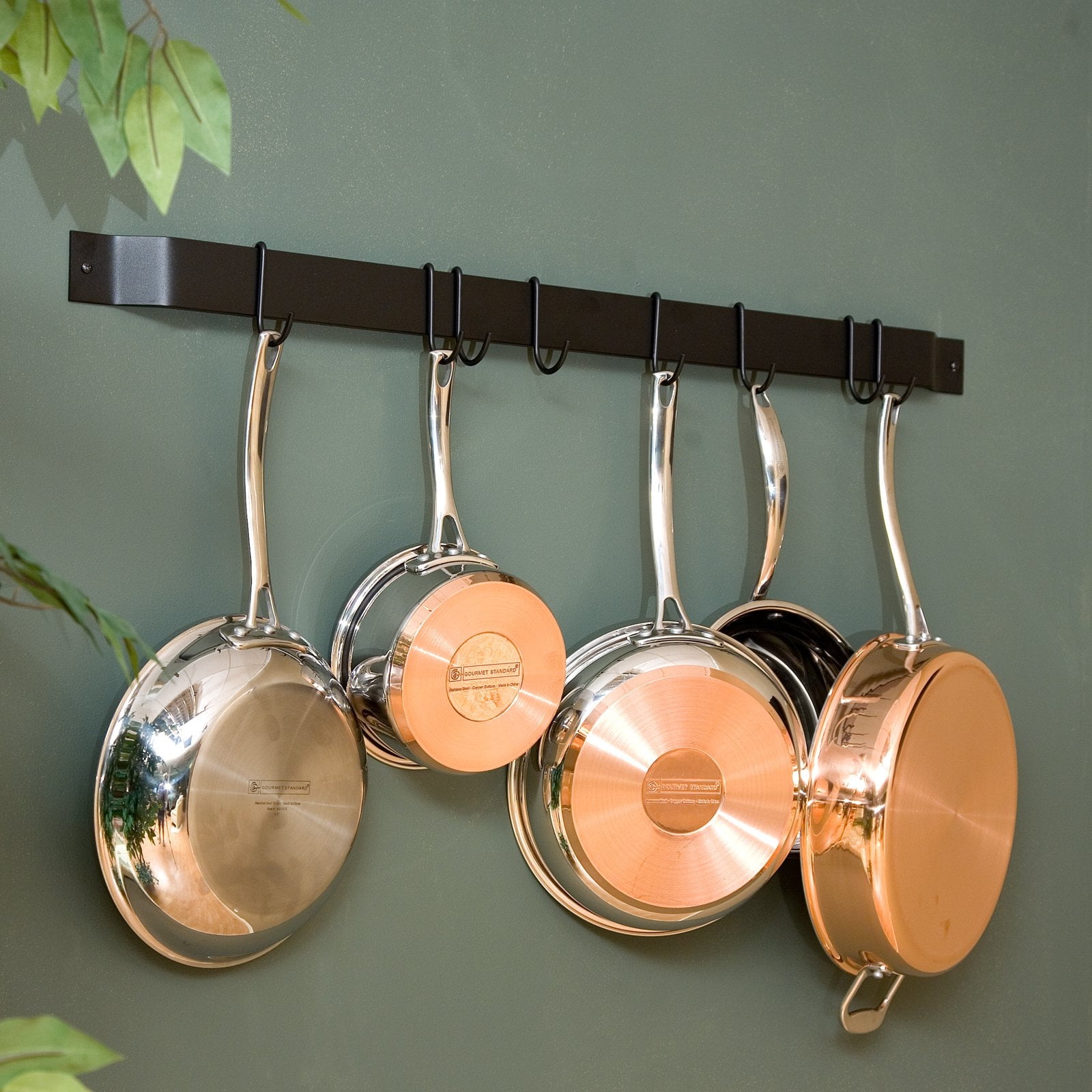 Rogar 36” Wall Mount Bar Rack Black / Black - Walmart.com