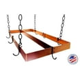 thumbnail image 1 of Rogar Rectangle Pot Rack w/ Centerbar Hammered Copper / Black, 1 of 2