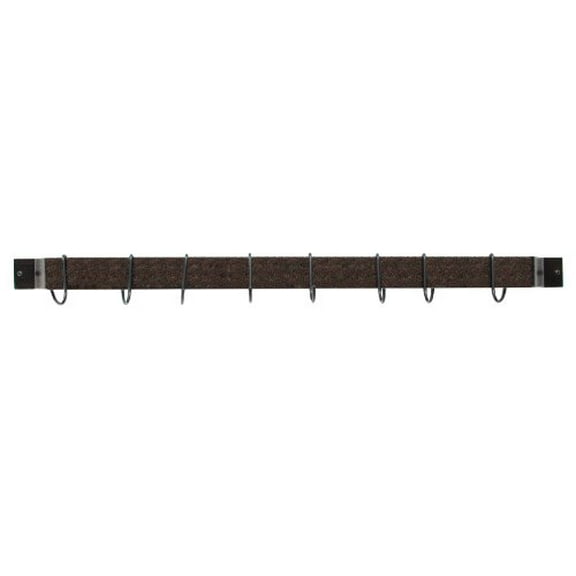 Rogar Rogar 36" Wall Mounted Bar Potrack in Hammmered Copper & Black