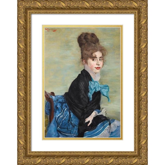 Rogelio De Egusquiza 11x14 Gold Ornate Wood Frame and Double Matted Museum Art Print Titled - Josefa De Oochoa