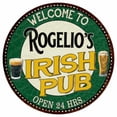 thumbnail image 1 of Rogelio's Irish Pub 14" Round Metal Sign Kitchen Bar Wall Decor 100140036435, 1 of 1