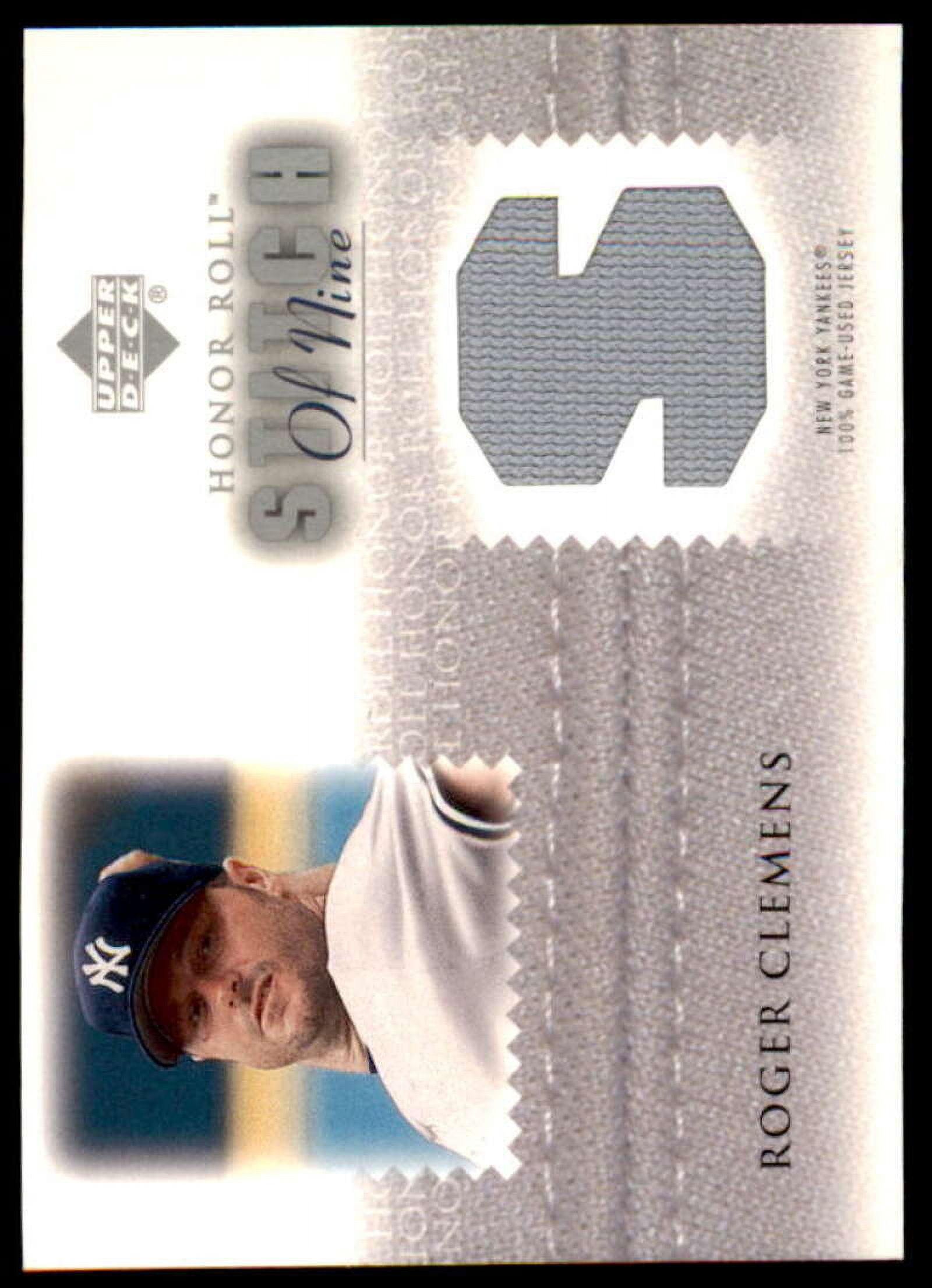 Roger Clemens Card 2002 Upper Deck Honor Roll Stitch of Nine Game Jersey #S9RC2