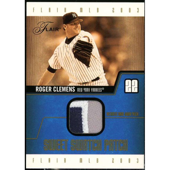 Roger Clemens Card 2003 Flair Sweet Swatch Patch #SSPRC