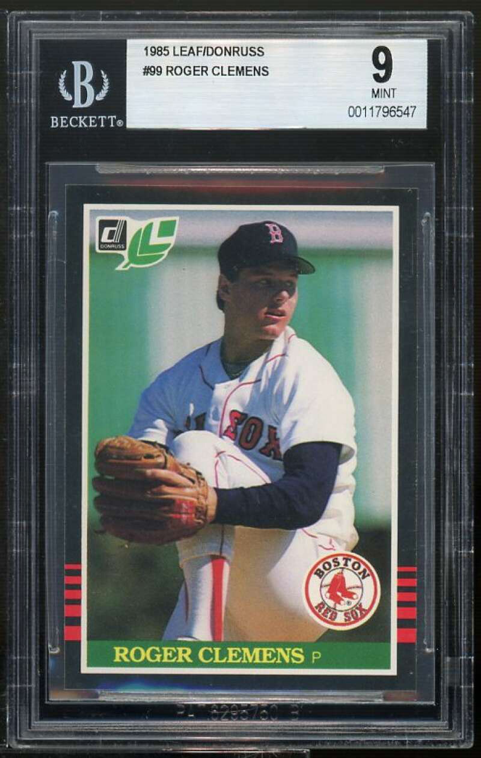 1985 Leaf Roger Clemens Rookie Card #99 - Graded PSA 8