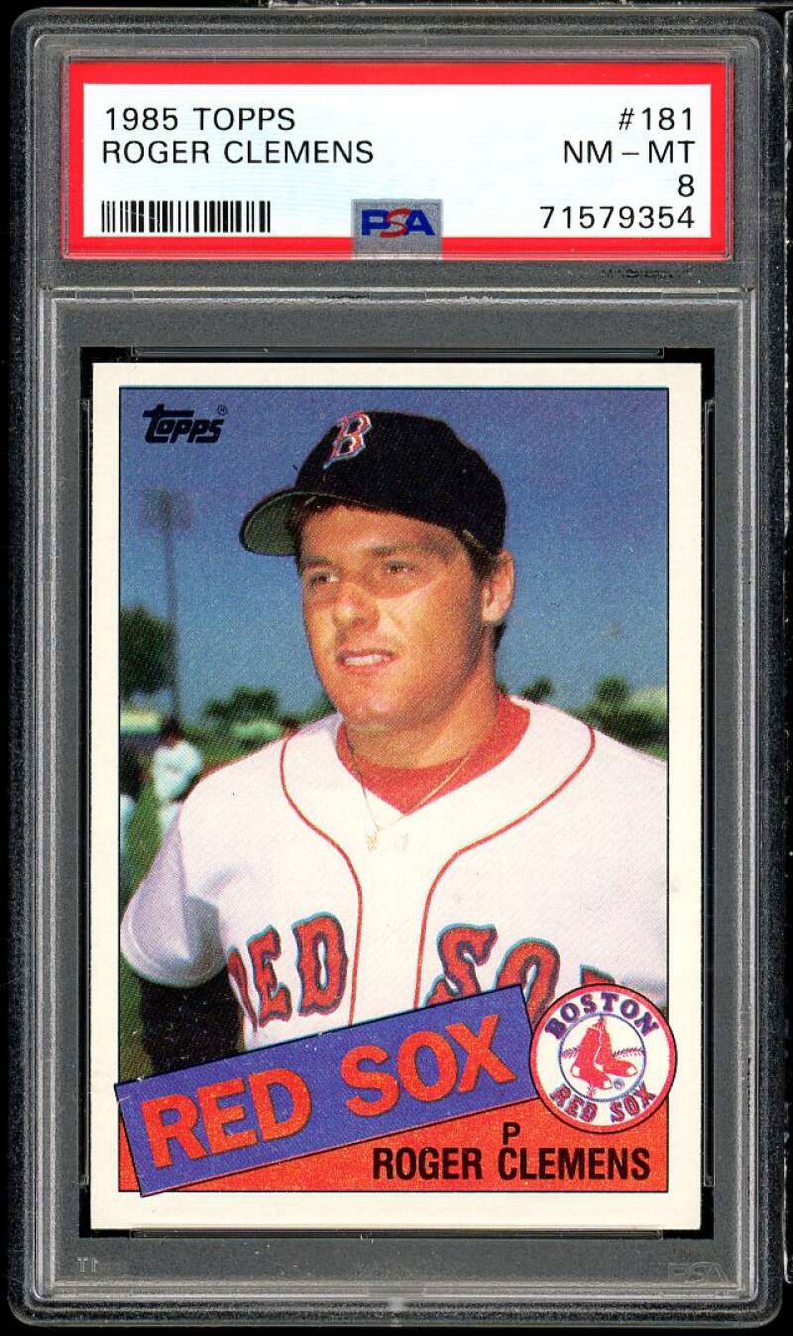 Roger Clemens Rookie Card 1985 Topps 181 PSA 8