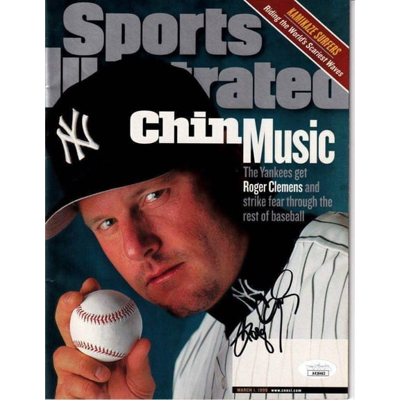 Roger Clemens autographed New York Yankees 1999 Sports Illustrated magazine JSA