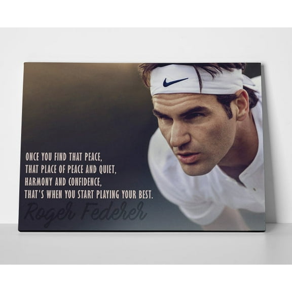 Roger Federer Quote Poster or Wrapped Canvas