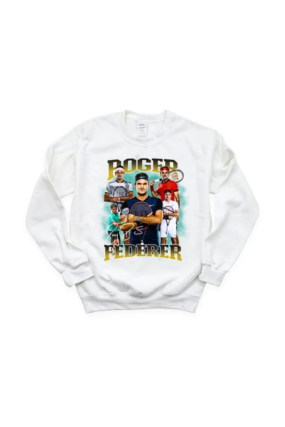 Roger Federer Tennis Legend Vintage 1998 2022 Signature Retire GOAT Sweatshirt, for men & women, up to size 5XL