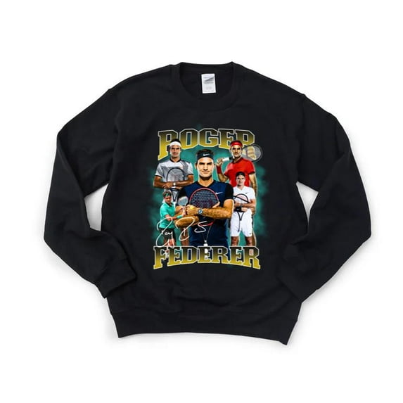 Roger Federer Tennis Legend Vintage 1998 2022 Signature Retire GOAT Sweatshirt, for men & women, up to size 5XL