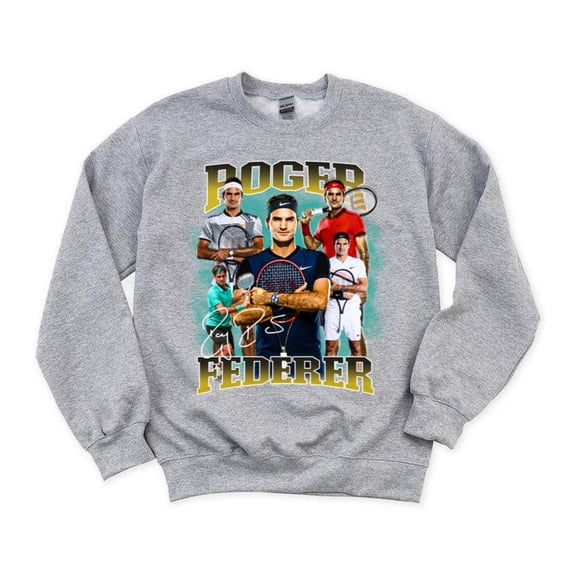 Roger Federer Tennis Legend Vintage 1998 2022 Signature Retire GOAT Sweatshirt, for men & women, up to size 5XL
