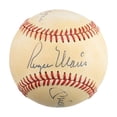 Roger Maris Mickey Mantle Joe Dimaggio Signed American League Baseball