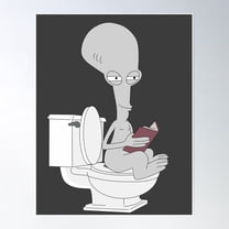 Roger On The Toilet Poster Wall Art, Modern Wall Decor For Living Room Bedroom, 16x24 UNFRAMED