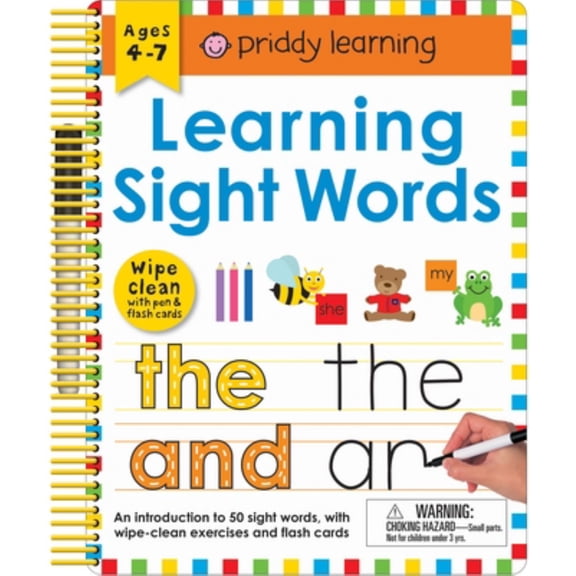 Pre-Owned Wipe Clean: Learning Sight Words: Includes a Wipe-Clean Pen and Flash Cards! (Spiral-Bound)