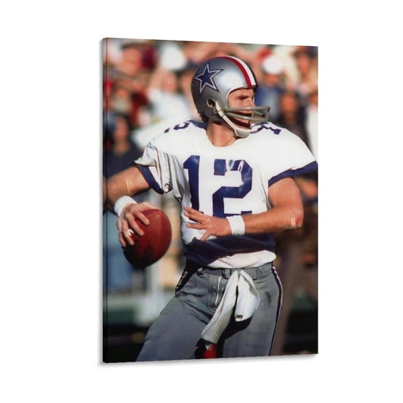 Roger Staubach Canvas Poster Canvas Poster Wall Art Picture Prints Hanging Photo Gift Decor Home Posters Artworks 12x18inch(30x45cm)
