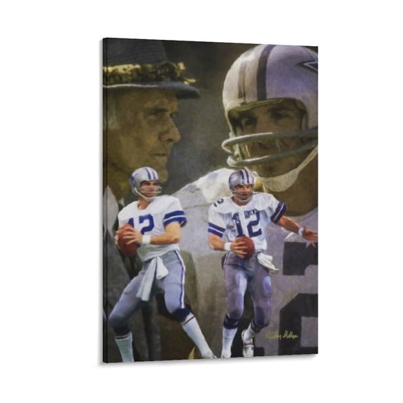 Roger Staubach Canvas Poster Poster Decorative Painting Canvas Wall Art Living Room Posters Bedroom Painting 16x24inch(40x60cm)