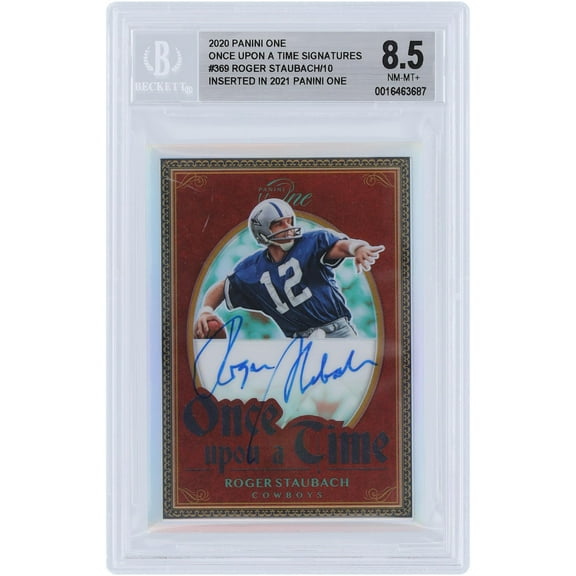 Roger Staubach Dallas Cowboys Autographed 2020 Panini One Once Upon a Time #369 #3/10 BGS Authenticated 8.5 Card - Fanatics Authentic Certified
