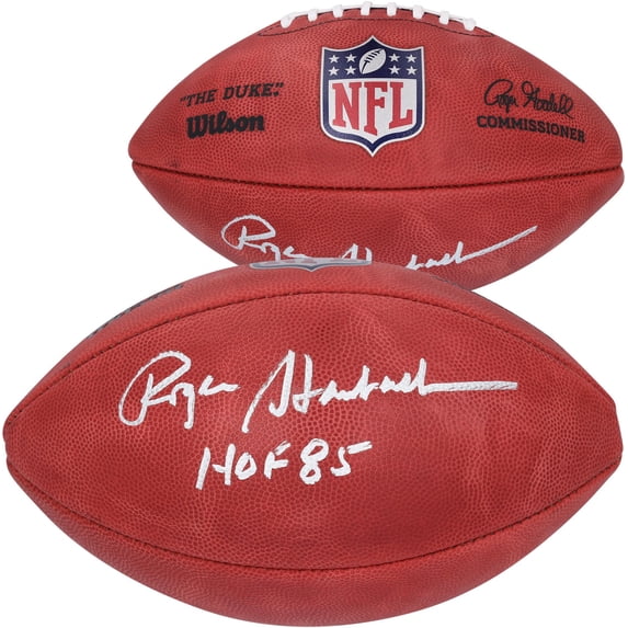 Roger Staubach Dallas Cowboys Autographed Duke Full Color Football with "HOF 85" Inscription - Fanatics Authentic Certified