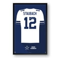 thumbnail image 1 of Roger Staubach Dallas Cowboys Framed 14" x 20" Retired Jersey Art Print, 1 of 3
