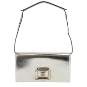 Roger Vivier Choc Leather Bag, os, Grey