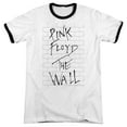 thumbnail image 1 of Roger Waters The Wall 2 Adult Ringer T-Shirt White Black, 1 of 2