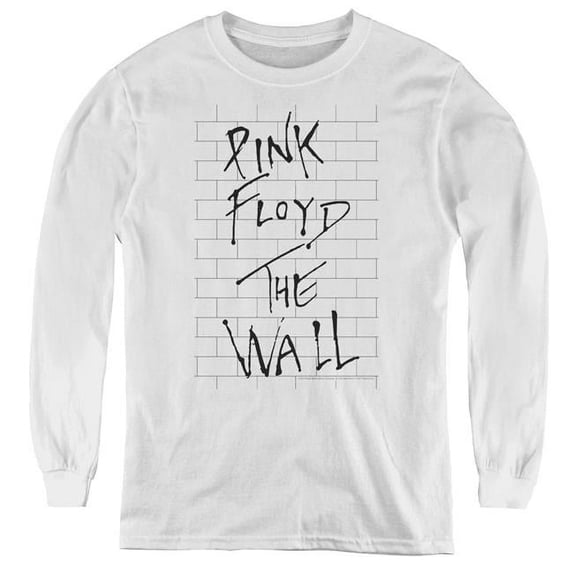 Roger Waters & The Wall 2 Youth Long Sleeve Tee Shirt, White - Extra Large