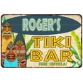thumbnail image 1 of Roger's TIKI BAR Island Gift Sign Metal Wall Decor 8x12 108120058411, 1 of 1