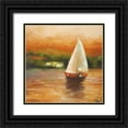 thumbnail image 1 of Rogers, Adam 20x20 Black Ornate Wood Framed with Double Matting Museum Art Print Titled - Majorcan Sail Petites B, 1 of 4