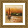 thumbnail image 1 of Rogers, Adam 20x20 Gold Ornate Wood Framed with Double Matting Museum Art Print Titled - Majorcan Sail Petites A, 1 of 4