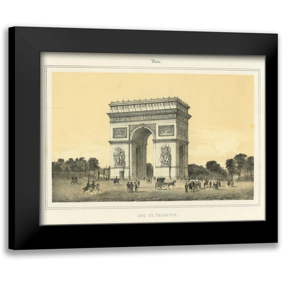 Rogers, Adam 24x19 Black Modern Framed Museum Art Print Titled - Arc de Triomphe