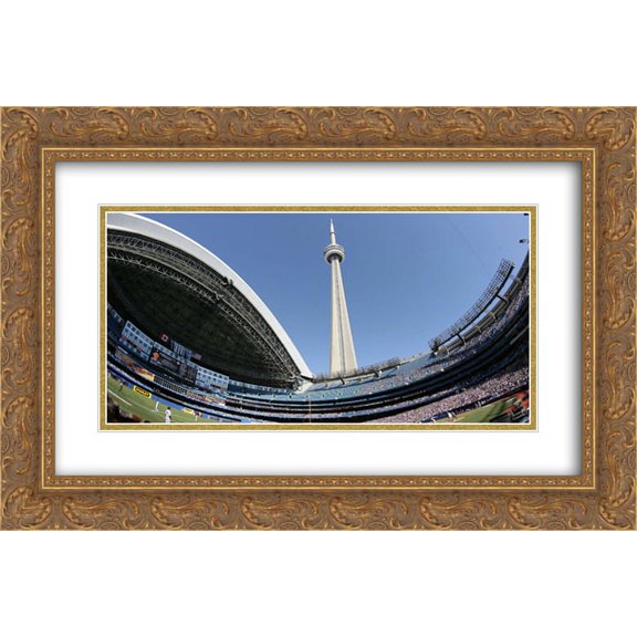 Rogers Centre 2x Matted 24x16 Gold Ornate Framed Art Print from the Stadium Series