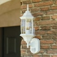 thumbnail image 1 of Rogers Park Aluminum 6.25-in. W 1 Light White Motion Sensor Dusk to Dawn Outdoor Wall Lantern Clear Glass, 1 of 11
