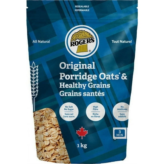 Rogers Porridge Oats & Healthy Grains Cereal, 1kg/35.3 oz., {Imported from Canada}