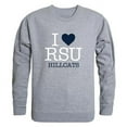 thumbnail image 1 of Rogers State University Hillcats I Love Crewneck Sweatshirt, Heather Grey - 2XL, 1 of 1