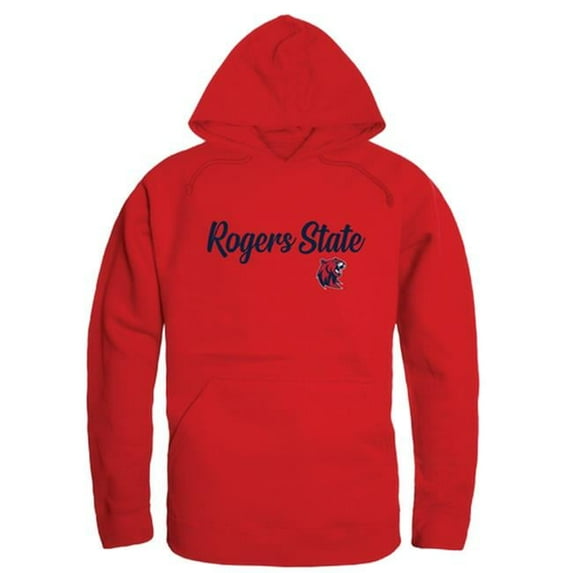 Rogers State University Hillcats Script Hoodie, Red - Medium