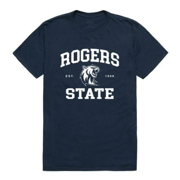 Rogers State University Hillcats Seal College T-Shirt, Navy - Medium