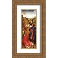 thumbnail image 1 of Rogier van der Weyden 2x Matted 14x24 Gold Ornate Framed Art Print 'Bladelin Triptych: right wing', 1 of 2
