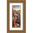 thumbnail image 1 of Rogier van der Weyden 2x Matted 14x24 Gold Ornate Framed Art Print 'Pierre Bladelin Triptych ' right panel', 1 of 2