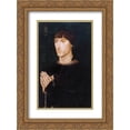 thumbnail image 1 of Rogier van der Weyden 2x Matted 18x24 Gold Ornate Framed Art Print 'Portrait Diptych of Philippe de Croy: right wing', 1 of 2