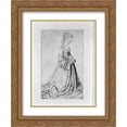 thumbnail image 1 of Rogier van der Weyden 2x Matted 20x24 Gold Ornate Framed Art Print 'Kneeling woman', 1 of 2